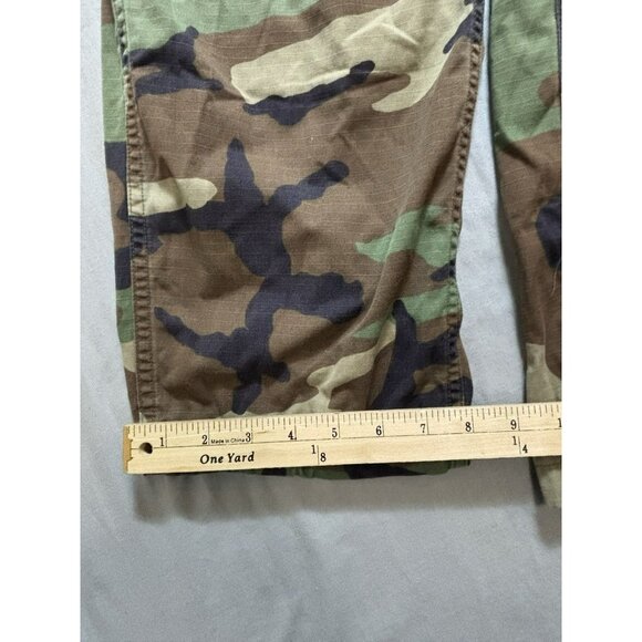 US Military BDU Pants Mens Medium Woodland Camo Ripstop Cargo Military 90s 35x29 - Picture 2 of 9